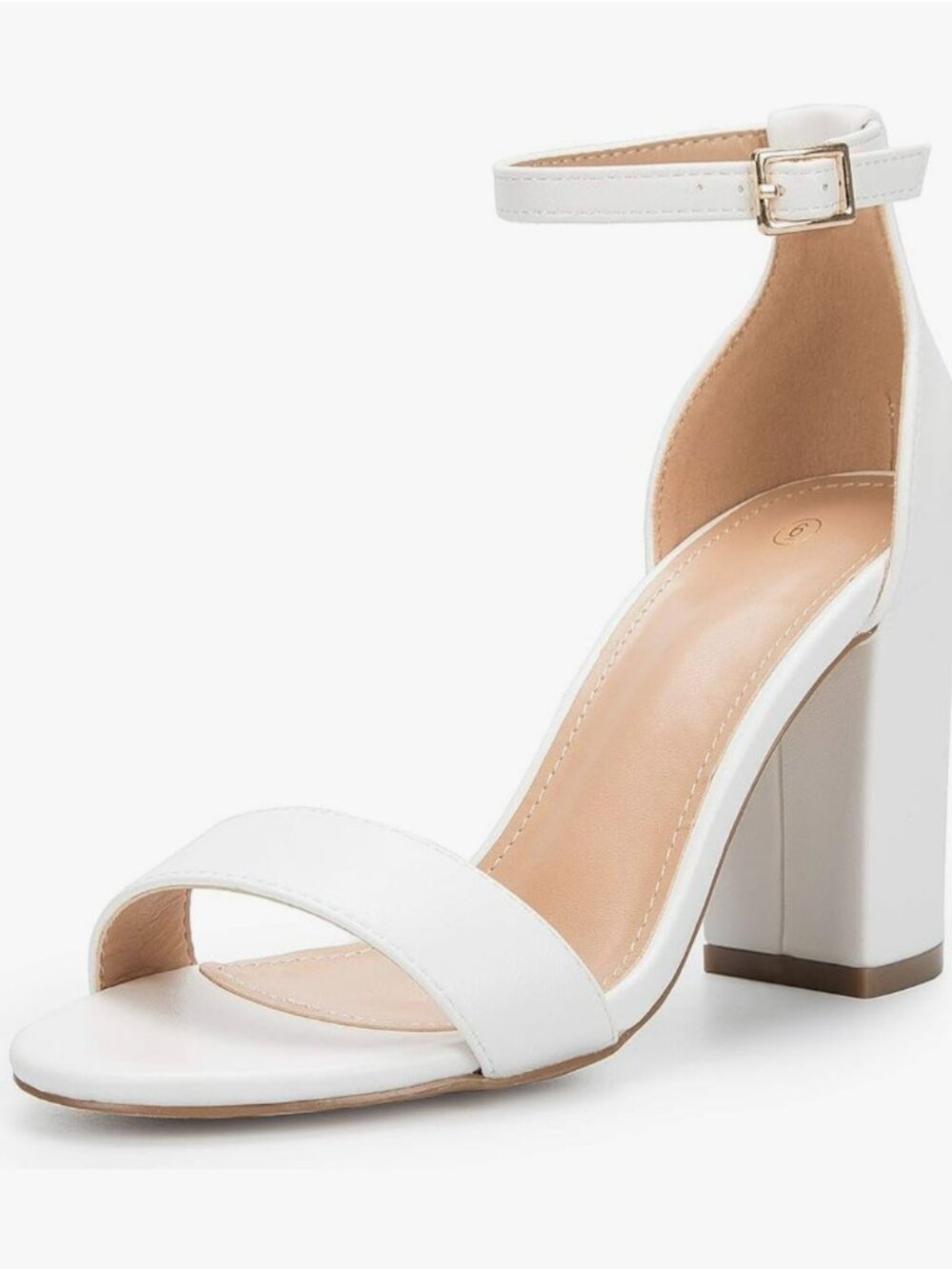 Women's Chunky Block Heels Open Toe Ankle Strap 3.5 Inch Heeled Sandals - Sz 5